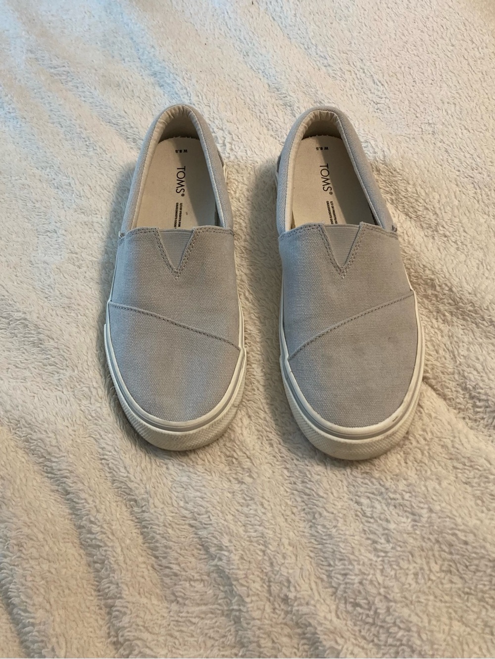 TOMS Women’s Slip-On Canvas Sneakers in Light Blue